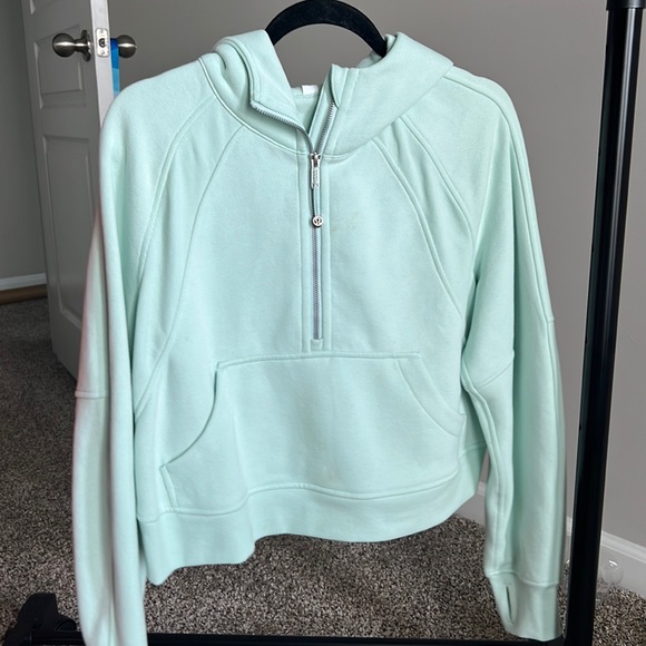 lululemon athletica Sweaters - Lululemon Oversized Scuba 1/2 Zip Size XS/S Mint
